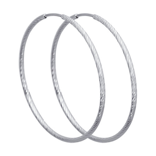 Серьги 140179 (Au 585 Белый)