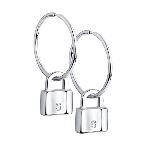 Серьги 94024038 (Ag 925 Белый)