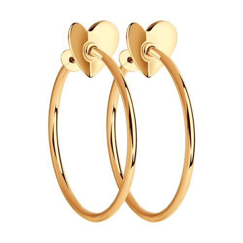 Серьги 029352 (Au 585 Красный)