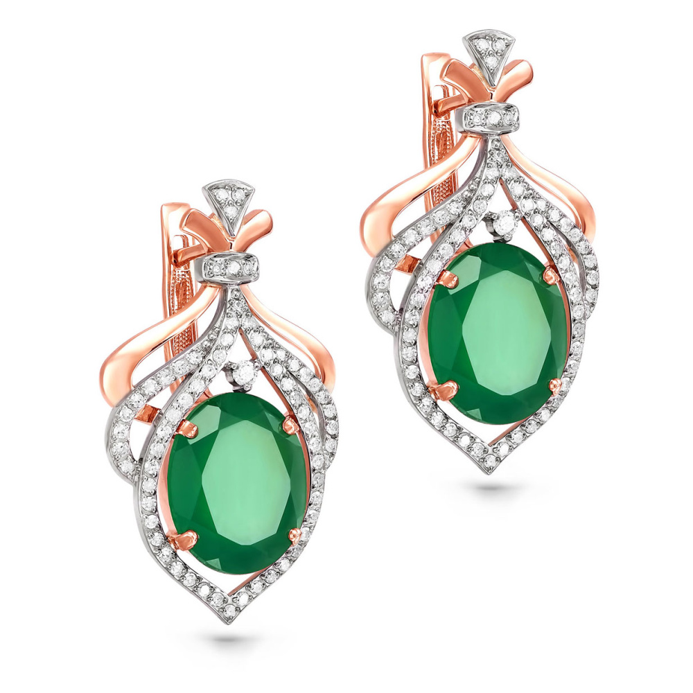 Серьги 12-0440 (Au 585 Красный)