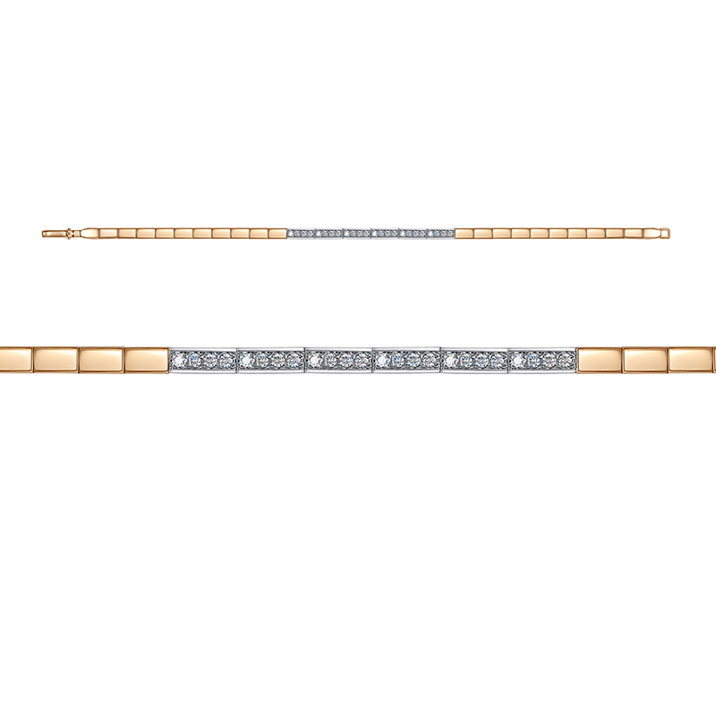 Браслет д7701678р/18,0 (Au 585 Красный)