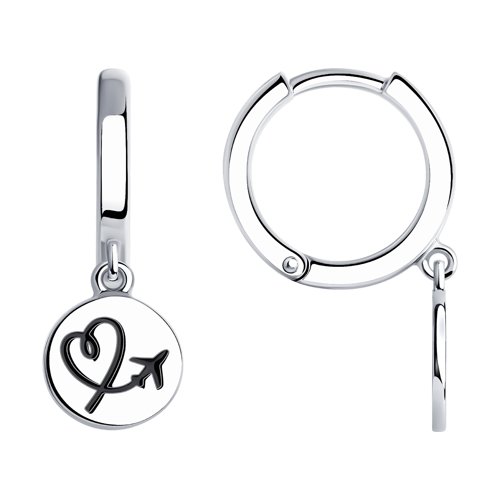 Серьги 94024267 (Ag 925 Белый)