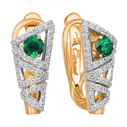 Серьги 13020120472 (Au 585 Красный)