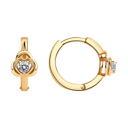 Серьги 029275 (Au 585 Красный)