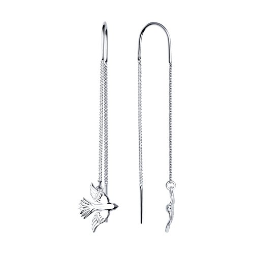 Серьги 94022445 (Ag 925 Белый)