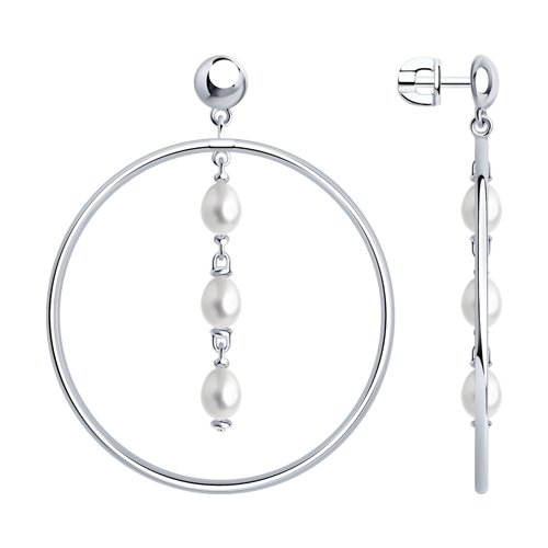 Серьги 92022542 (Ag 925 Белый)