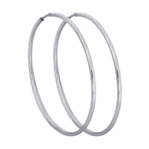 Серьги 140196 (Au 585 Белый)