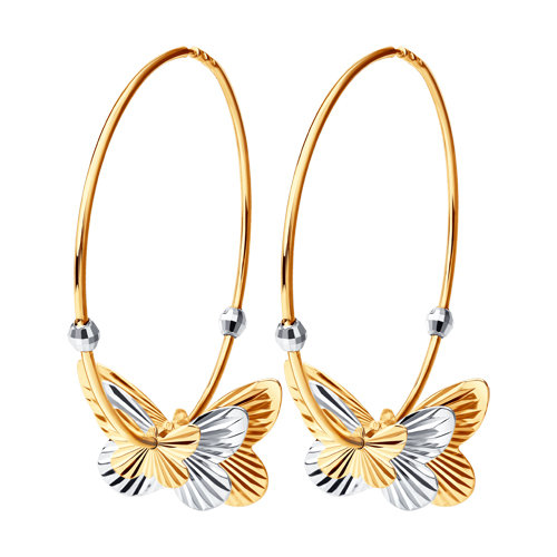 Серьги 020693 (Au 585 Красный)