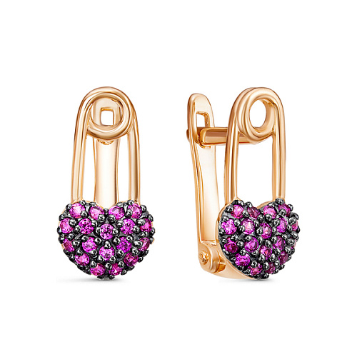 Серьги 1200447 (Au 585 Красный)