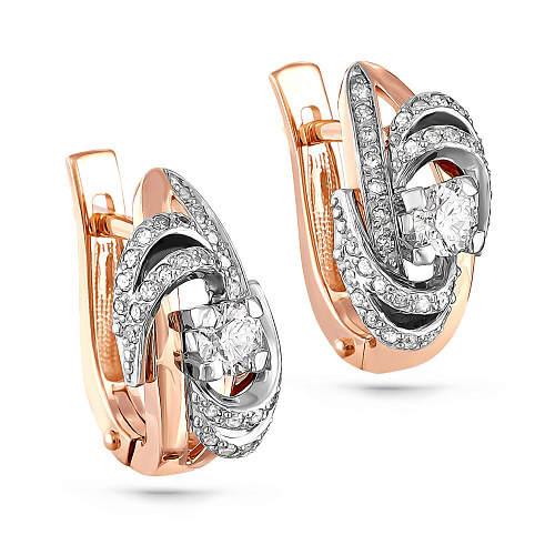 Серьги 12-0687 (Au 585 Красный)